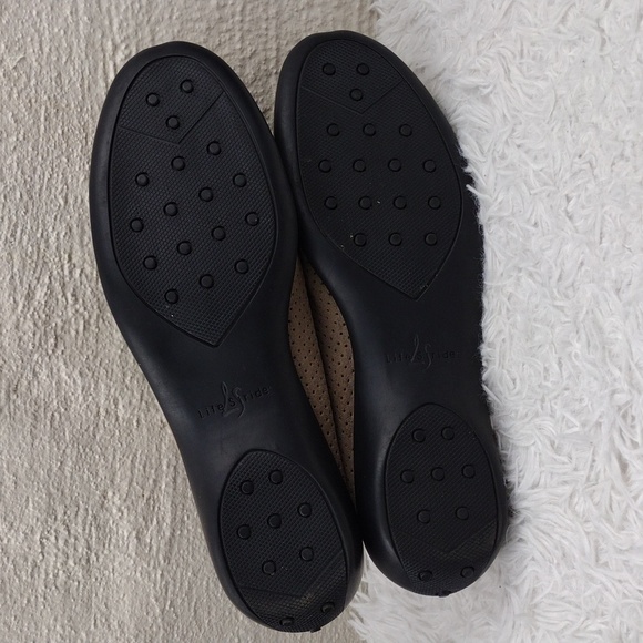 Life Stride Dusty Tan Suede Leather Upper Almond Toe Low Heel Slip On Mule Shoe - Picture 7 of 16